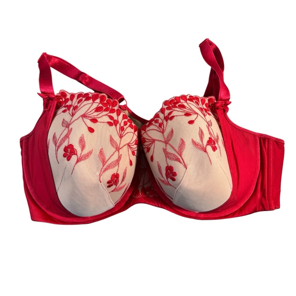 Size 42DDD Pennington's Deese Lingerie Red Underwire Bra